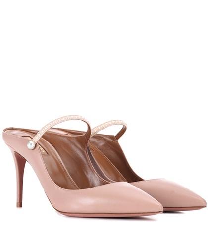 Isa Arfen Leather Slip-on Pumps