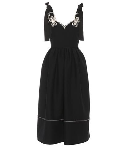 Fendi Embellished Wool And Silk Dress