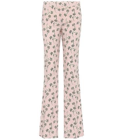 Alexander Mcqueen Printed Crêpe Trousers