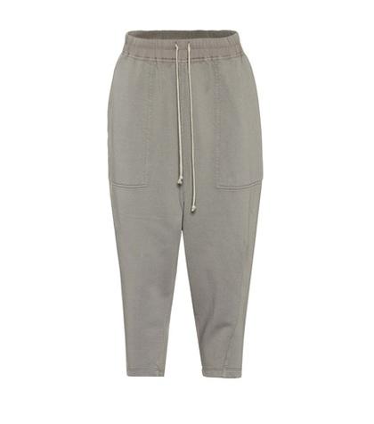 Rick Owens Drkshdw Cropped Cotton Track Pants