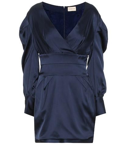 Fendi Ruched Satin Minidress