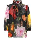 Dolce & Gabbana Floral-printed Silk Blouse