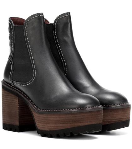 Gucci Chuck Leather Ankle Boots