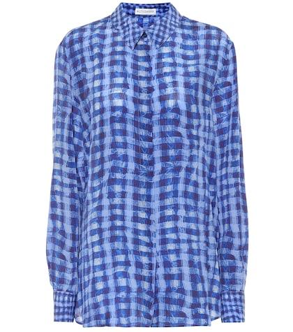 Prada Chika Checked Silk Shirt