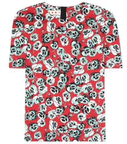 Marni Printed Cotton-blend Top