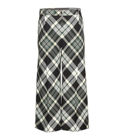 Alexander Mcqueen Cropped Tartan Wool Trousers