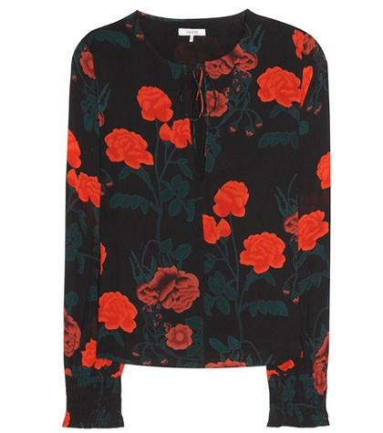 Ganni Newman Georgette Floral-printed Blouse