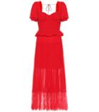 Self-portrait Pleated Chiffon Maxi Dress