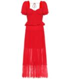 Self-portrait Pleated Chiffon Maxi Dress