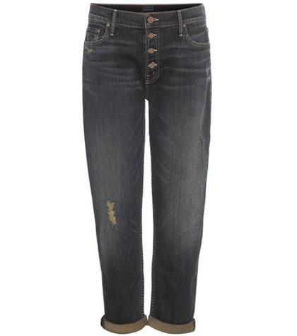 Mother The Pixie Dropout Distressed Cropped Jeans