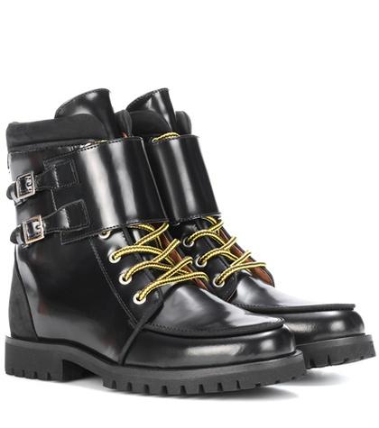 Ganni Dora Leather Ankle Boots