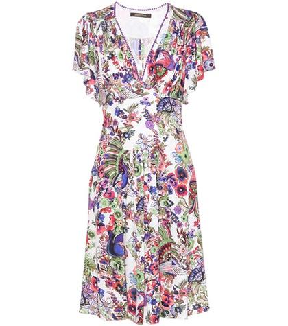 Roberto Cavalli Printed Crêpe Dress