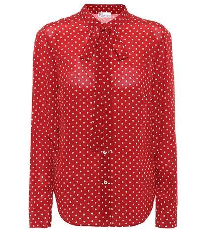 Redvalentino Polka-dot Silk Blouse