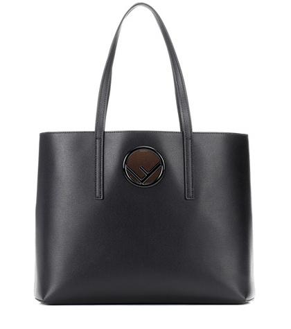 Fendi F Leather Shopper