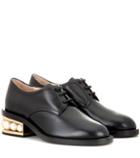 Rochas Casati Embellished Leather Derby Shoes