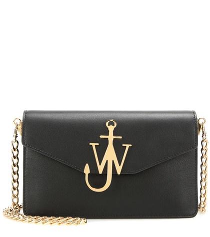 Stella Mccartney Logo Leather Shoulder Bag
