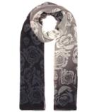 Alexander Mcqueen Skull And Rose Printed Scarf