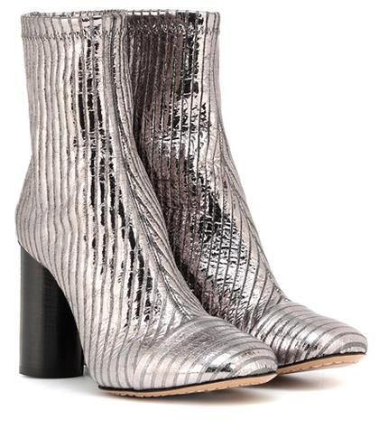 Isabel Marant Rillyan Metallic Leather Ankle Boots