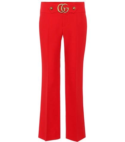 Gucci Wool And Silk Cropped Trousers