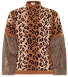 Loewe Leopard Print Wool-blend Sweater