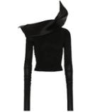 Rick Owens Stretch Cupro And Satin Top