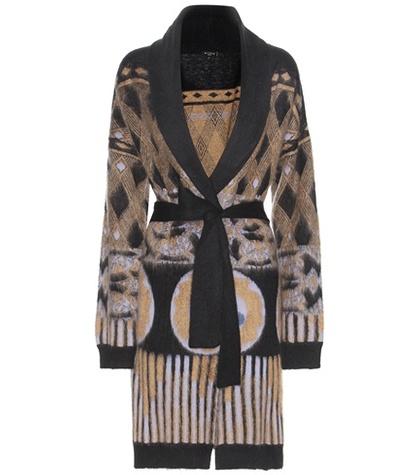 Etro Printed Mohair-blend Cardigan