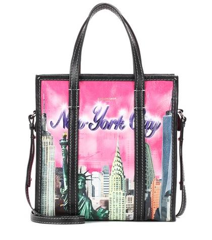 Balenciaga Bazar S New York Leather Shopper