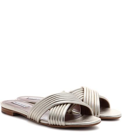Tabitha Simmons Lassie Metallic Leather Sandals