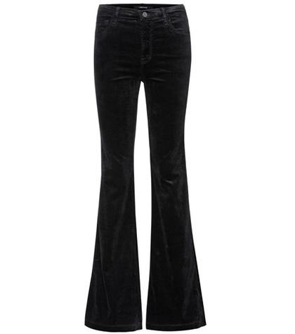 Alexander Mcqueen Maria Velvet Flare Trousers