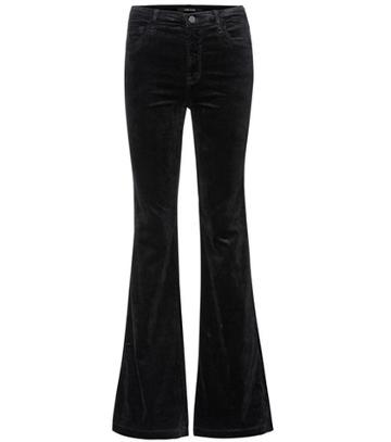 Alexander Mcqueen Maria Velvet Flare Trousers