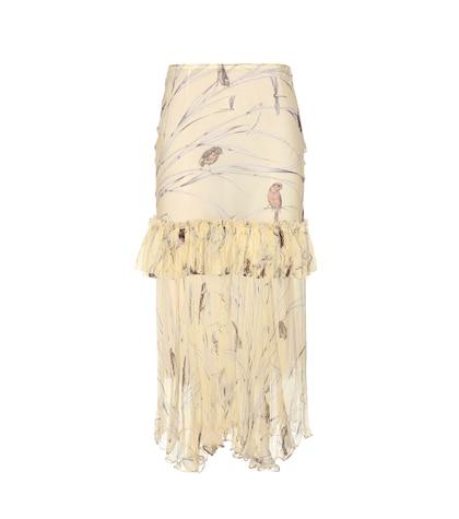 Jimmy Choo Printed Silk Skirt