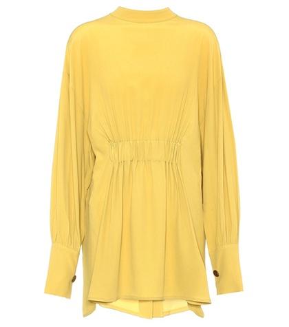 Marni Gathered Silk-blend Top