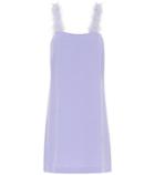 Staud Moore Feather-trimmed Minidress