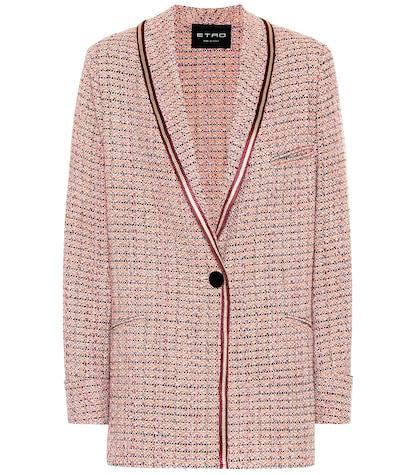 Loveshackfancy Metallic Cotton-blend Tweed Blazer