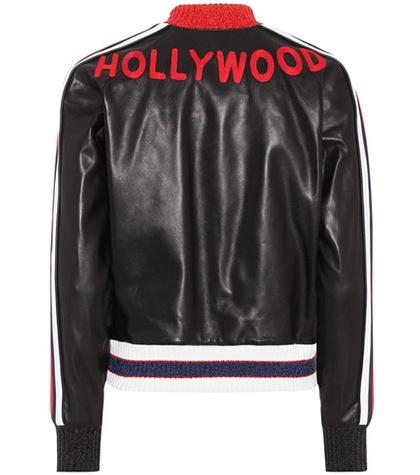 Gucci Leather Bomber Jacket