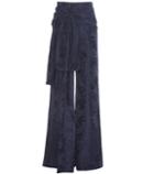 Rosie Assoulin High Waisted Sash Wide-leg Jacquard Trousers