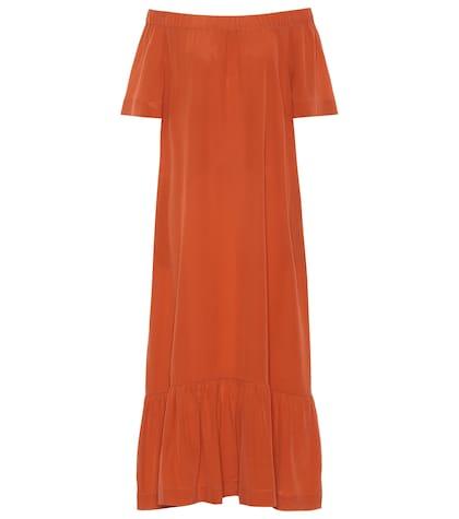 Asceno Off-the-shoulder Silk Crêpe Dress
