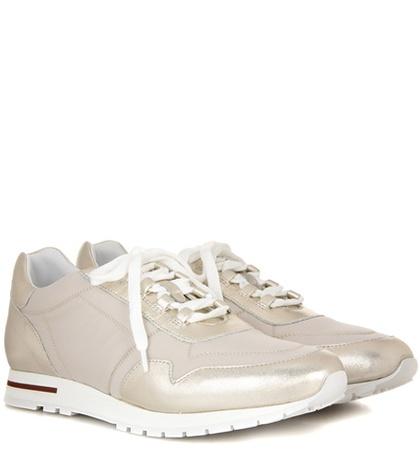 J Brand My Wind Metallic Leather Sneakers