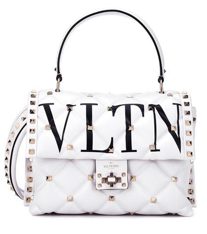 Prada Valentino Garavani Vltn Rockstud Leather Shoulder Bag
