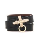 Givenchy 3 Row Obsedia Leather Bracelet