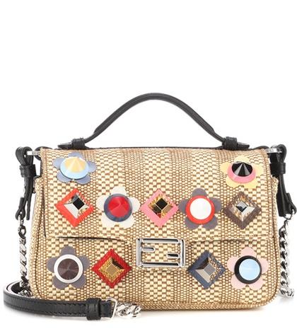 Lisa Marie Fernandez Double Micro Baguette Embellished Shoulder Bag