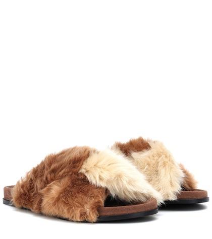 Stella Mccartney Faux Fur Slides