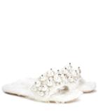 Miu Miu Exclusive To Mytheresa.com — Embellished Faux-fur Sandals