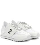Y-3 Rhita Sport Leather And Fabric Sneakers