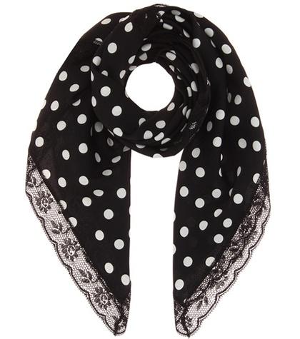 Stella Mccartney Polka-dotted Silk Scarf