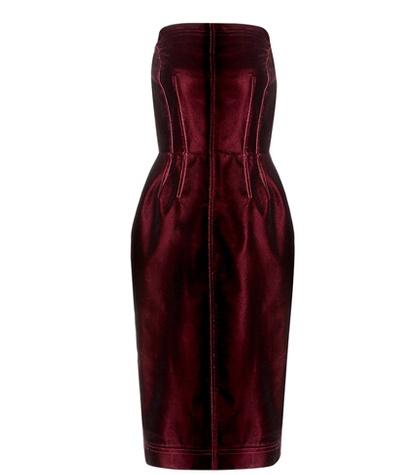 Calvin Klein 205w39nyc Velvet Strapless Dress