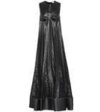 Loewe Leather-trimmed Maxi Dress