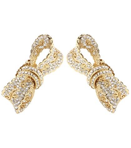 Diane Von Furstenberg Crystal-embellished Clip-on Earrings