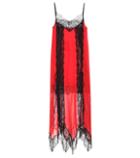 Alexandre Vauthier Silk And Lace Slip Dress