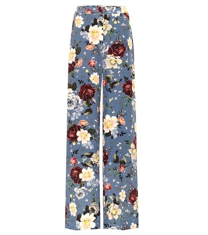 Erdem High-rise Wide-leg Silk Pants